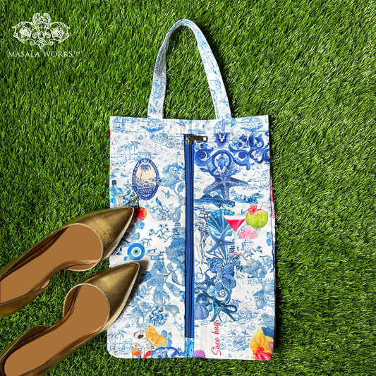 Radiant Garden On Ink Shoe Bag