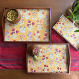 Chintz Garden Wooden Tray Set
