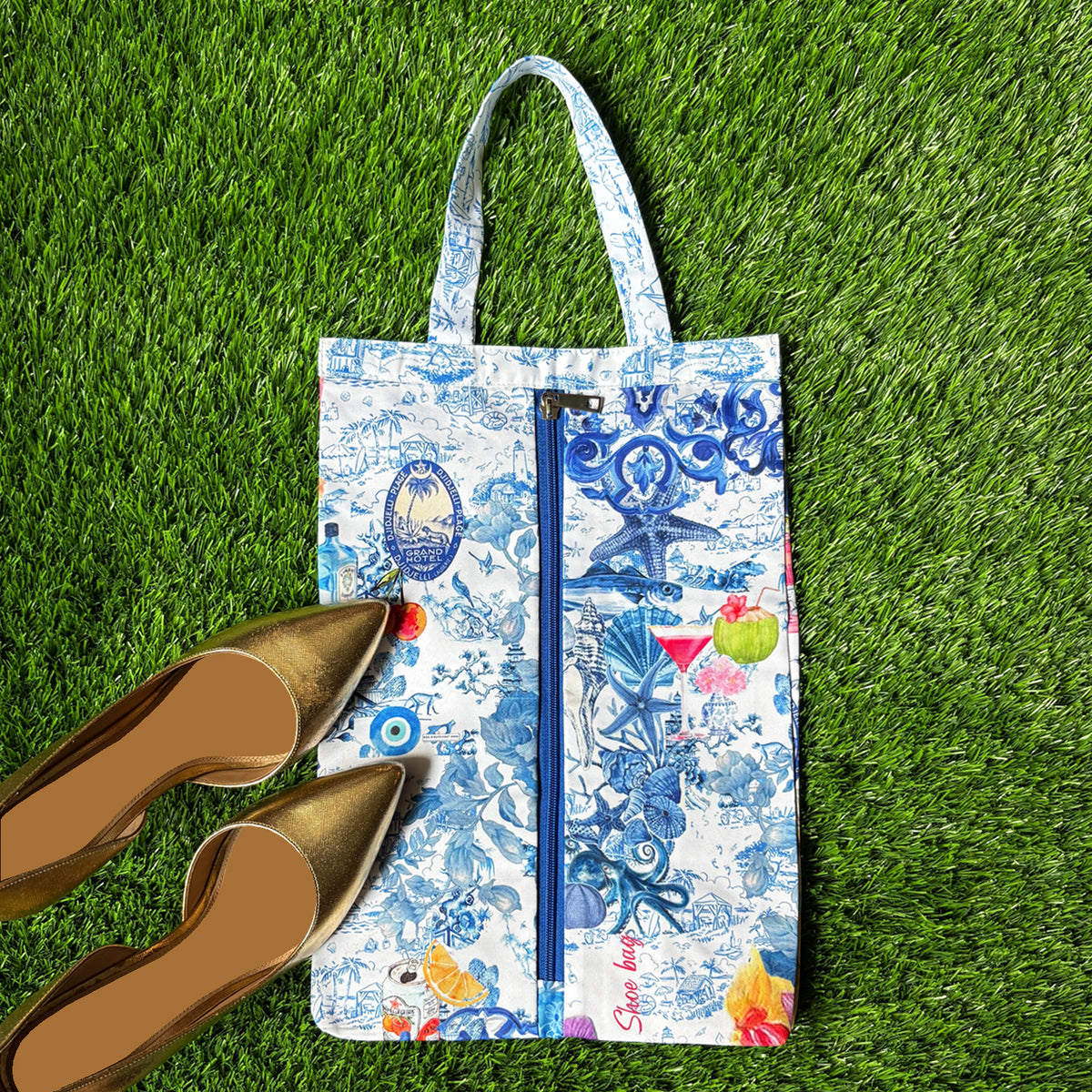 Radiant Garden On Ink Shoe Bag