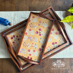 Chintz Garden Wooden Tray Set