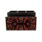 Black and white Paisley Cutlery Stand with Tissue Paper Holder