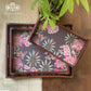 Vintage Mocha Floral Tray Set