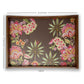 Vintage Mocha Floral Tray Set