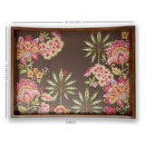 Vintage Mocha Floral Tray Set