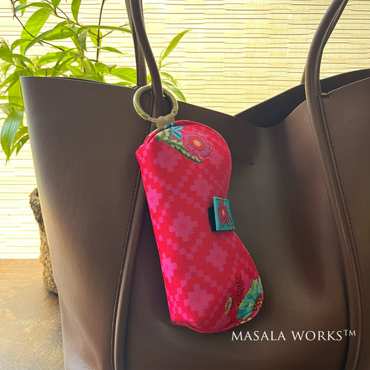 Fuchsia Bloom Spectacle Case With Ring