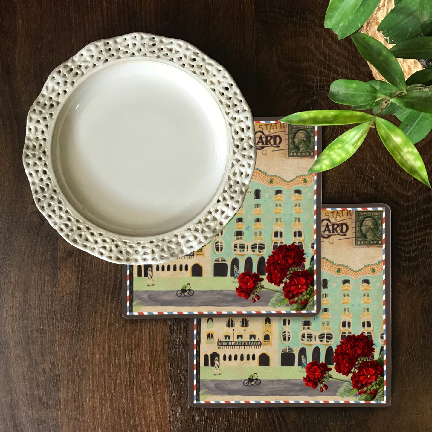 Postcard Collection - Spain Trivet