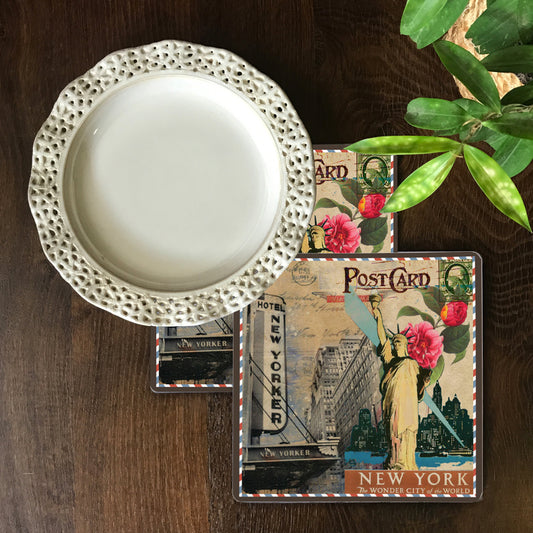 Postcard Collection - New York Trivet