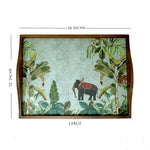 Tropical Elephant Wooden Tray Set