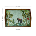 Tropical Elephant Wooden Tray Set