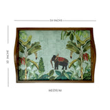 Tropical Elephant Wooden Tray Set