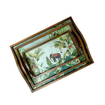 Tropical Elephant Wooden Tray Set