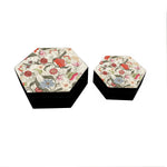 Ikat Chintz Hexagon Box
