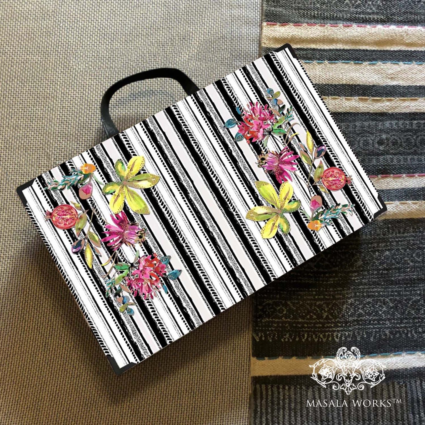 Chintz in strips Lap Tray