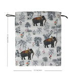 Majestic Elephant Drawstring Pouches