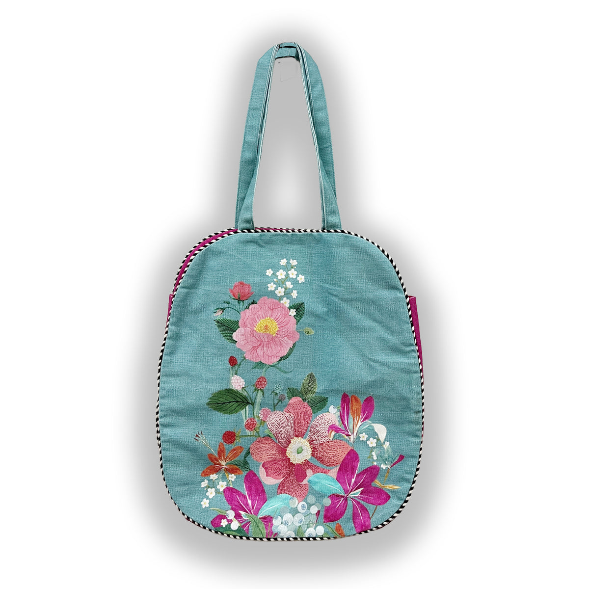 Whispering Bloom Oval Tote Bag