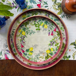 Lemon Enamel Round Tray