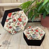 Ikat Chintz Hexagon Box