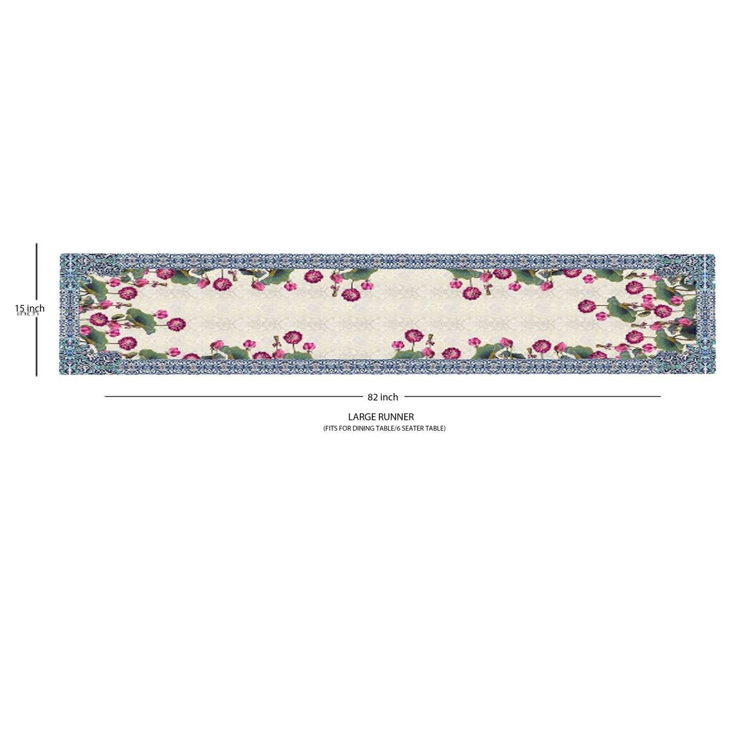 Enchanted Lotus Cotton Table Runner