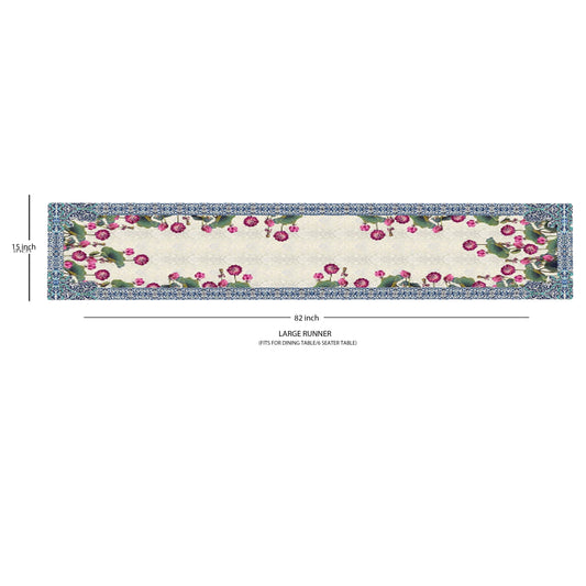 Enchanted Lotus Cotton Table Runner