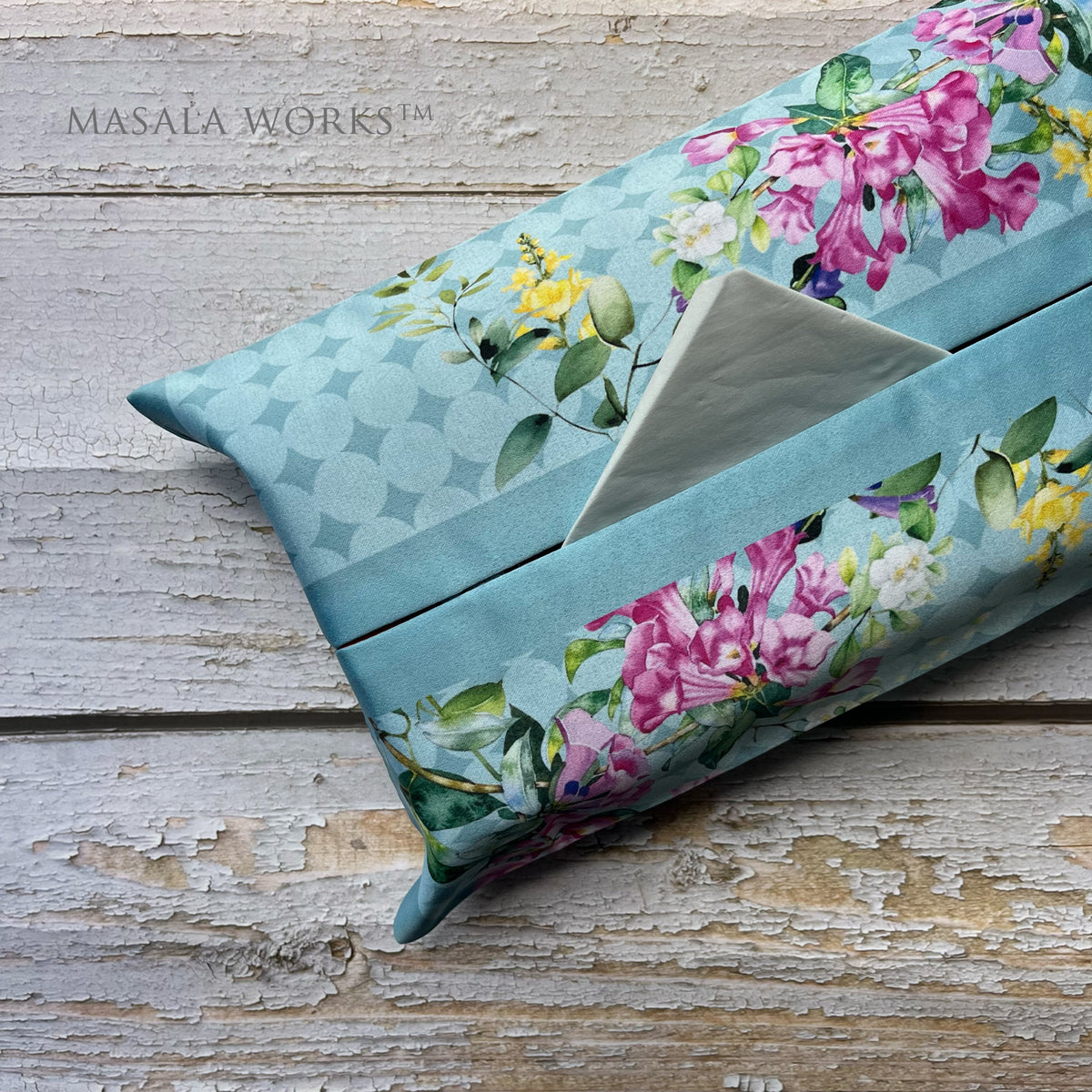 Retro Bloom Fabric Tissue Box Cover