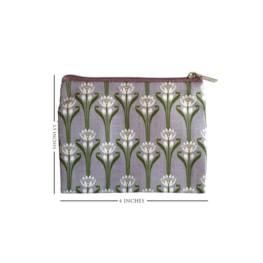 Art Nouveau Pink Lotus Coin Pouch (set of 2)