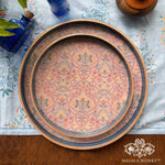 Delicate Jaal Enamel Round Tray