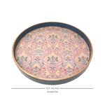 Delicate Jaal Enamel Round Tray