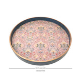 Delicate Jaal Enamel Round Tray