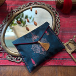 Ornate Mughal Boota Deep Blue Gift Envelope - Medium