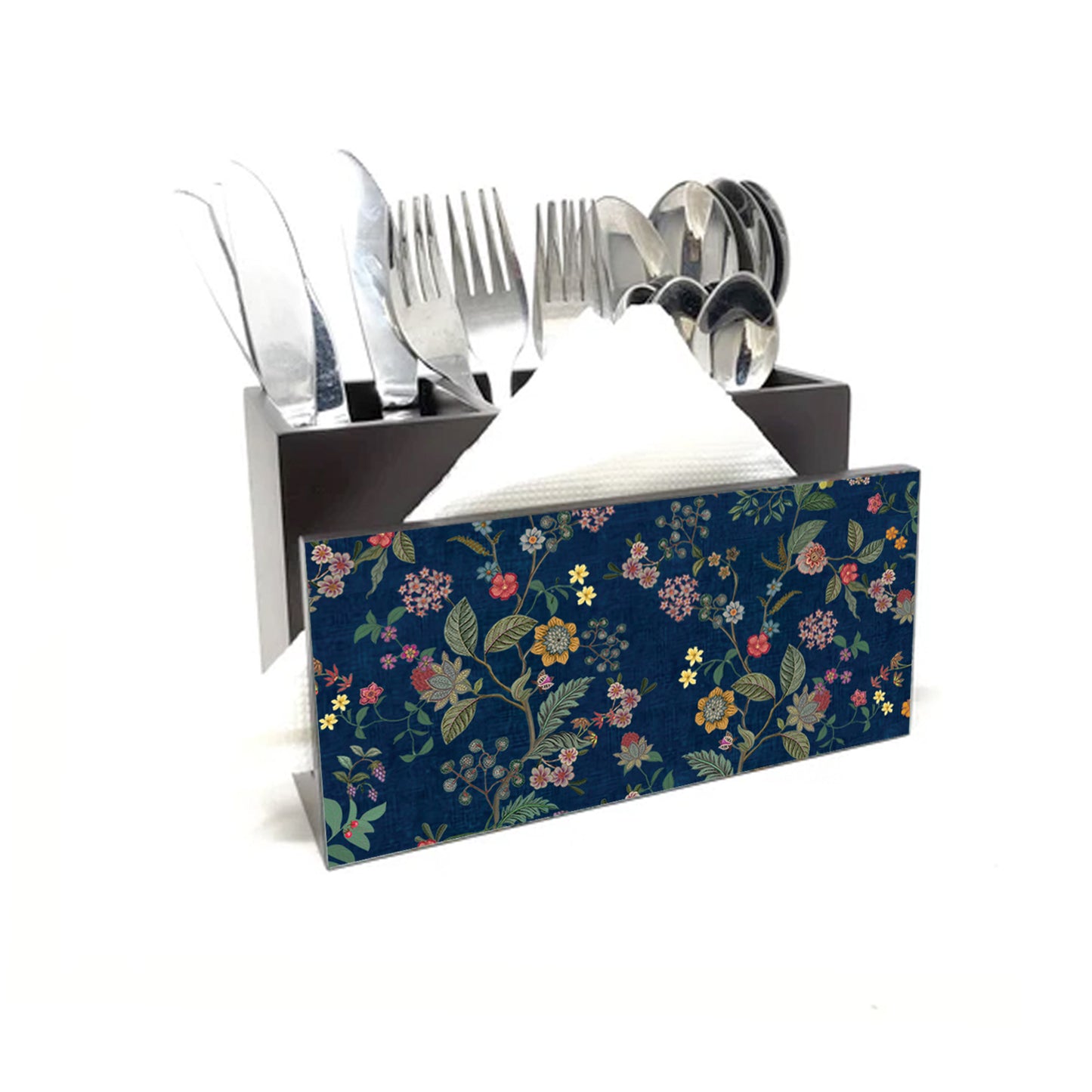 Twilight Chintz  Cutlery Stand with Tissue Paper Holder