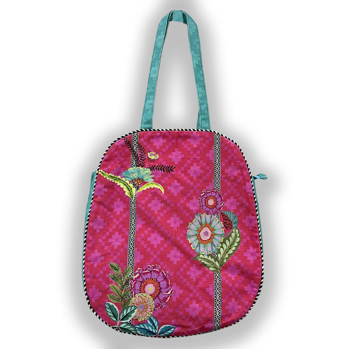 Fuchsia Blossom Oval Tote Bag