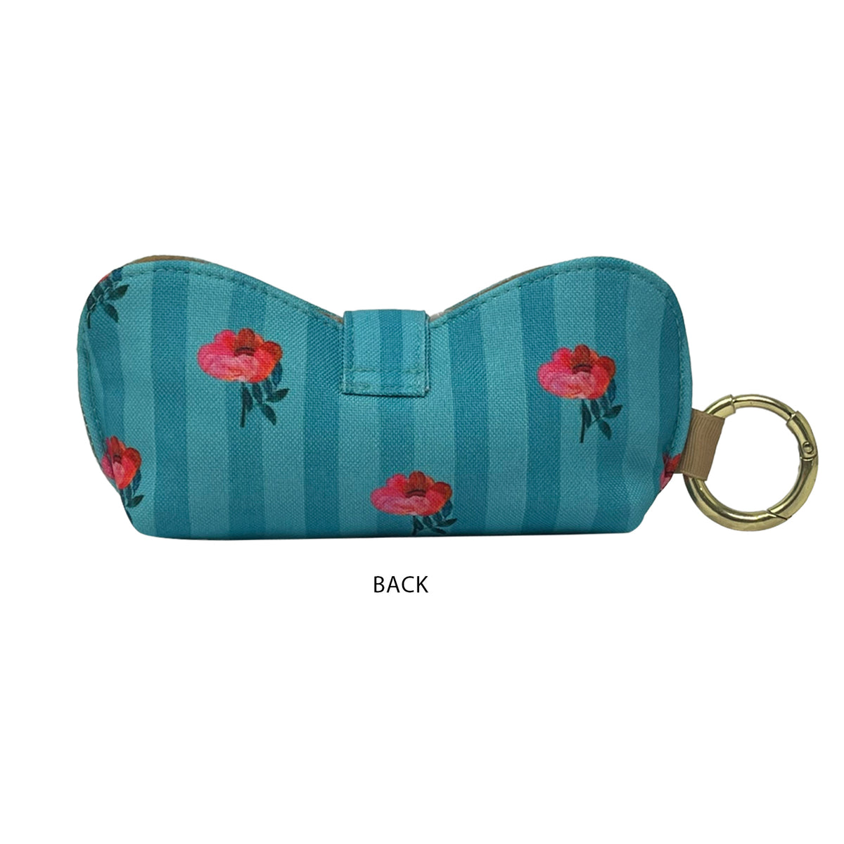 Striped Flower Spectacle Case With Ring