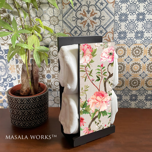 Peonys In Bloom Cloth Napkin Stand