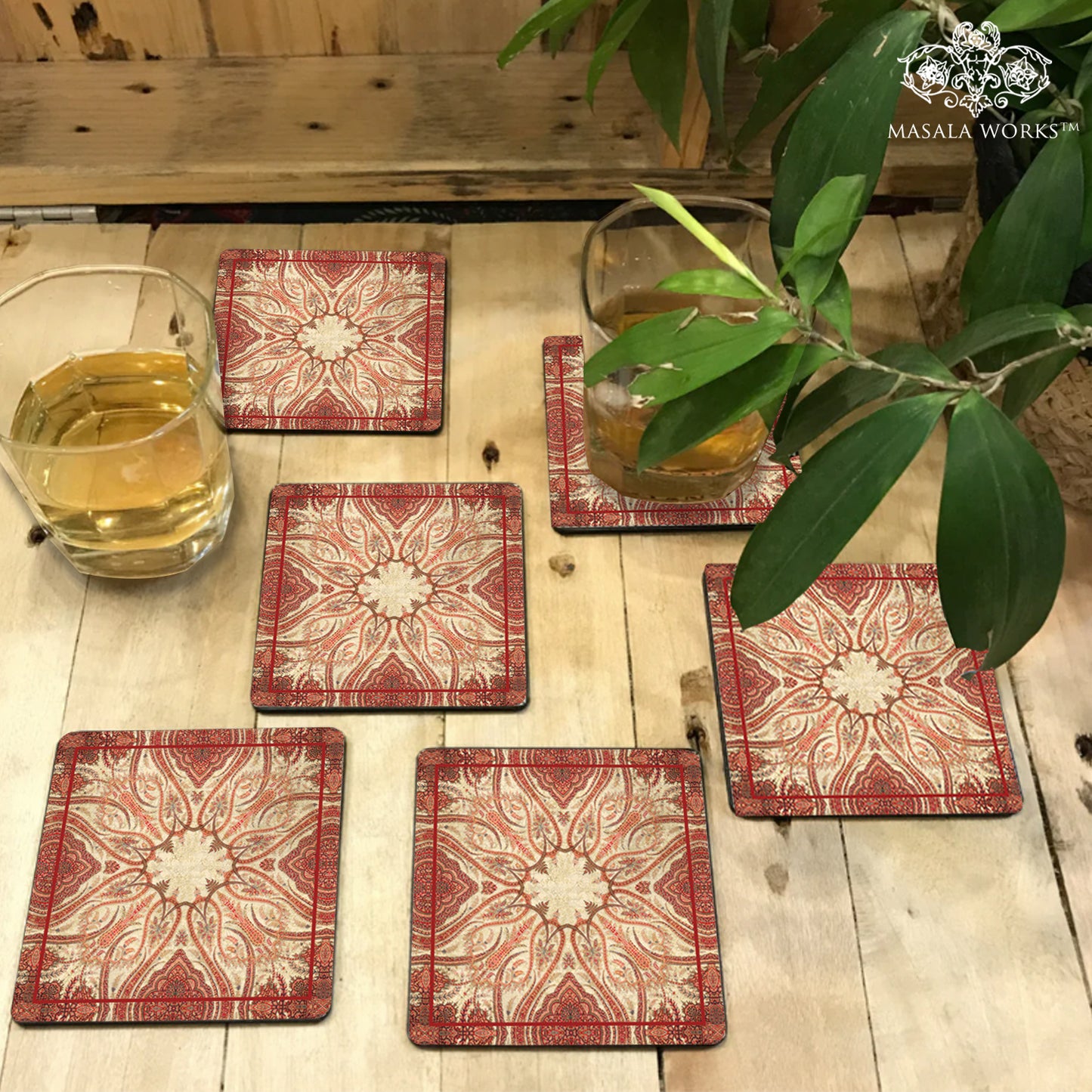 Paisley Jaal Coasters