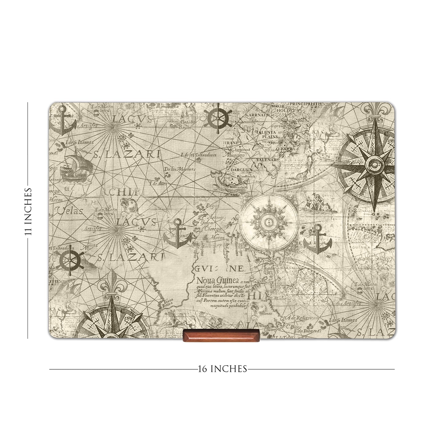 Nautical Map Laptop Stand