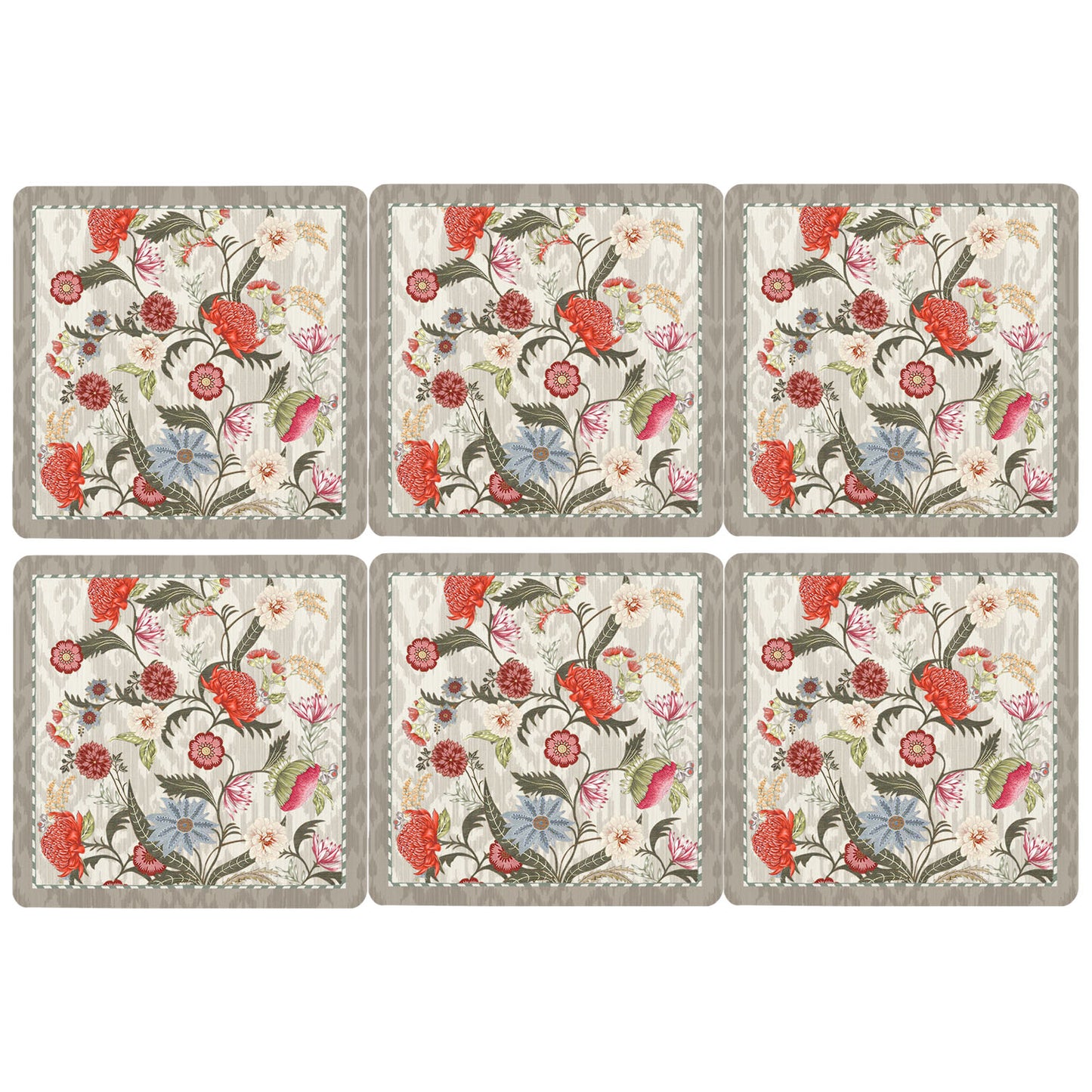 Ikat Chintz Coasters