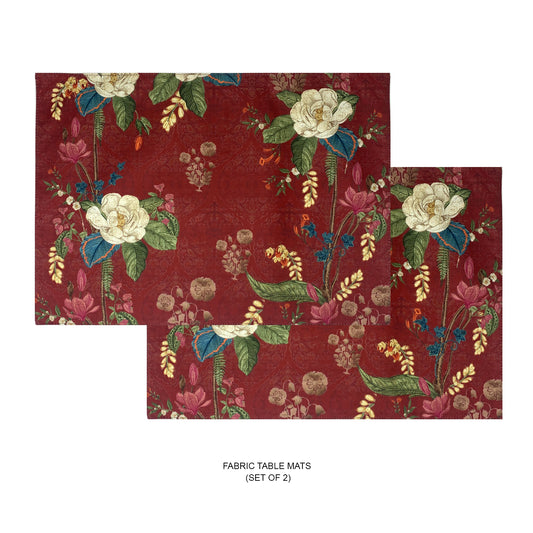 Indian Mogra Fabric Table mats (set of 2)
