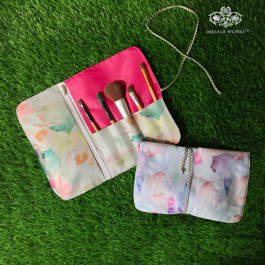 Subtle Foliage Makeup Pouch