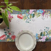Monochrome Meadow Cotton Table Runner