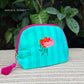 Striped Flower Small Pouch