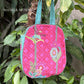 Fuchsia Blossom Oval Tote Bag