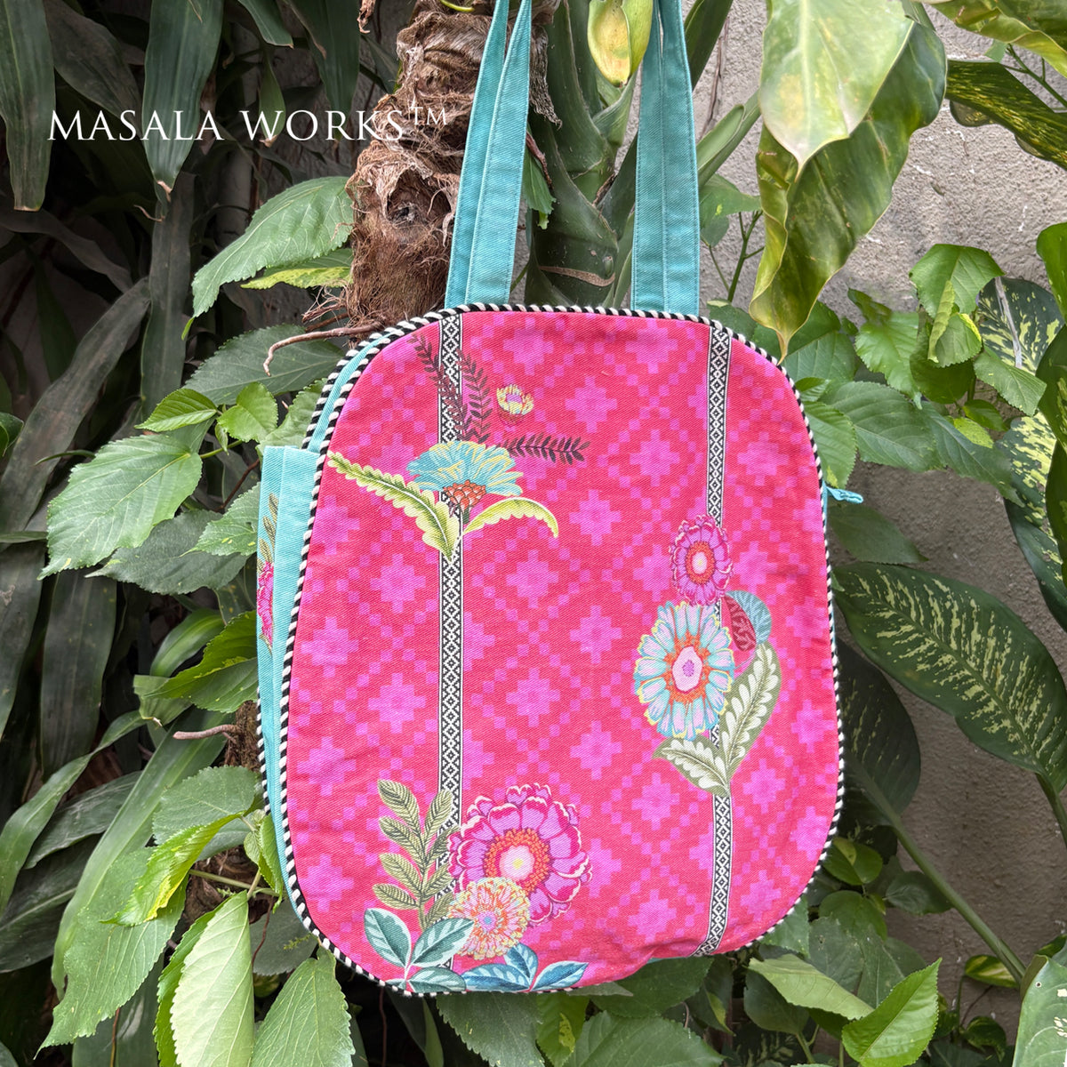 Fuchsia Blossom Oval Tote Bag