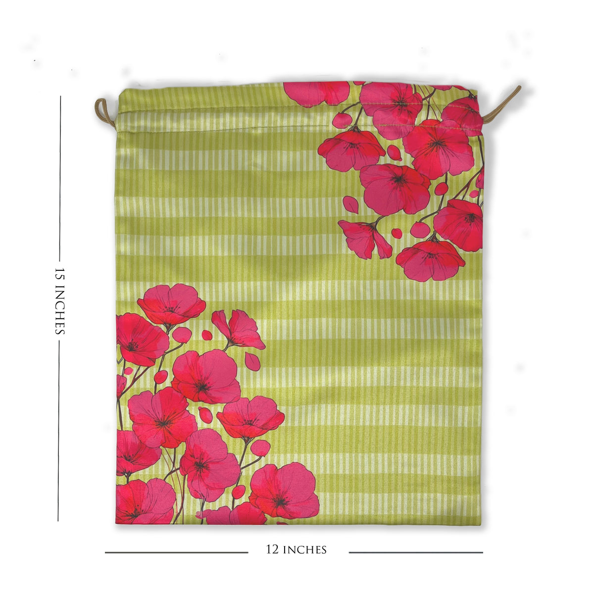 Poppy Rush Drawstring Pouches