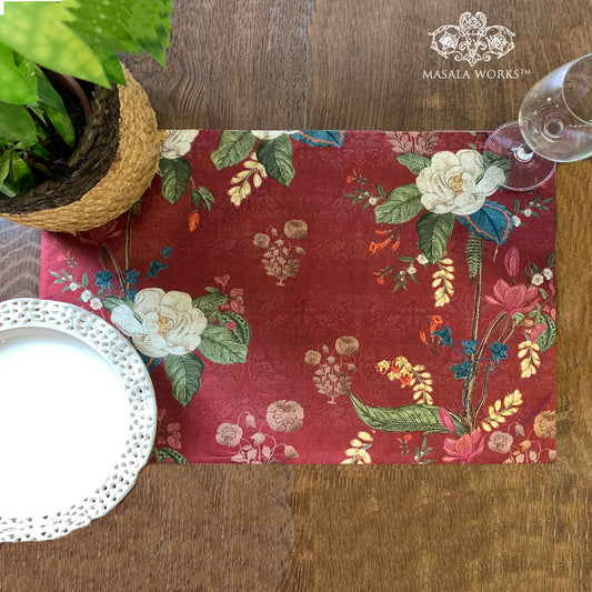 Indian Mogra Fabric Table mats (set of 2)