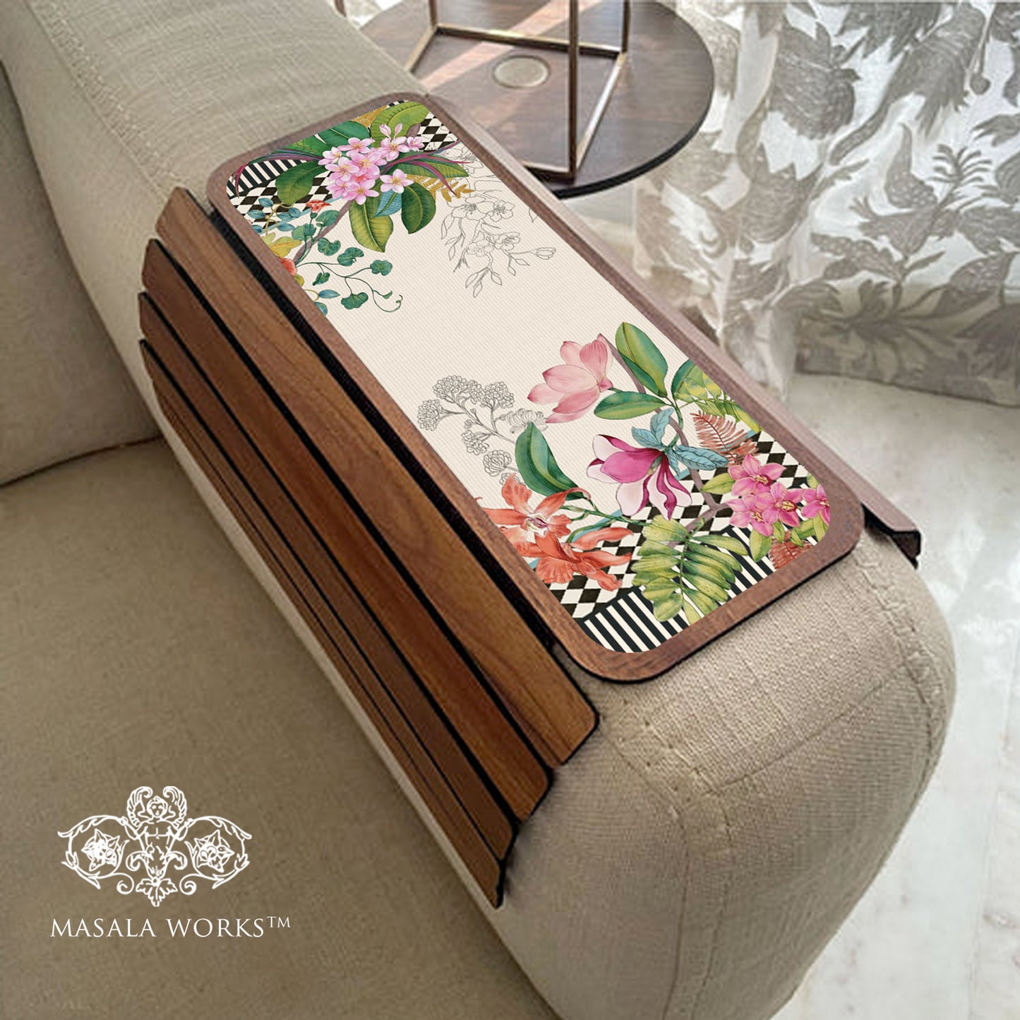 Monochrome Meadow Sofa Handle Mats