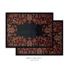 Black Paisley Fabric Table mats (set of 2)
