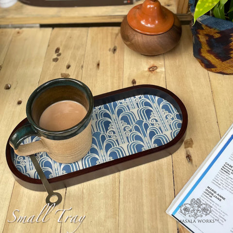 Contemporary Art Deco Oval Small Tray