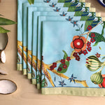 Tropical Fruit Canopy  Set Of 6 Table Napkins