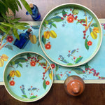 Tropical Fruit Canopy Enamel Round Tray