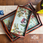Tropical Elephant Wooden Tray Set